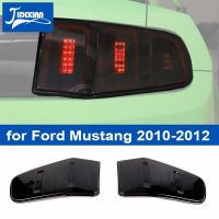 JIDIXIAN y สีดำรถด้านหลังไฟท้ายโคมไฟตกแต่งสำหรับ Ford Mustang 2010 2011 2012ไฟท้ายตกแต่งอุปกรณ์เสริม