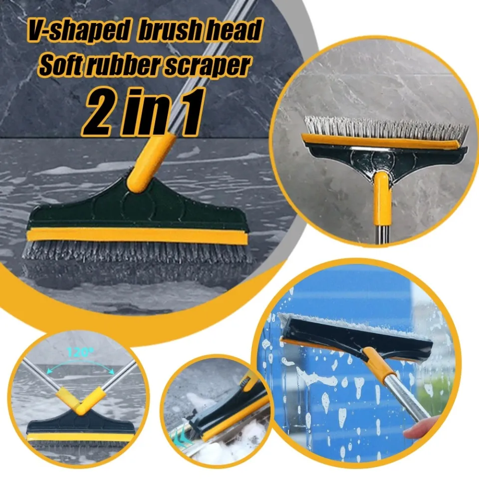 Magic Broom 2 1 V-shaped Crevice Brush Rotating Bathroom Crevice