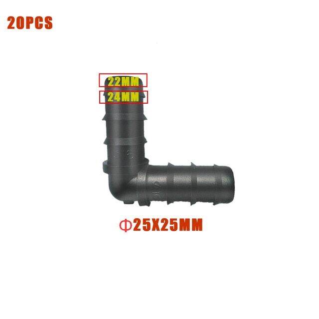 Irrigation Dn16mm/dn20mm/dn25mm Hose Elbow Barb 90 Degrees Elbow Hose Repair Connection Adapter