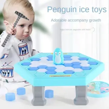  SS Save Penguin On Ice Game, Penguin Trap Break ice Activate  Family Party Ice Breaking Kids Puzzle Table Knock Block : Toys & Games