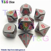 【✆】 ชุดลูกเต๋าโลหะคุณภาพสูง D4-d20สำหรับเกมกระดาน Rpg