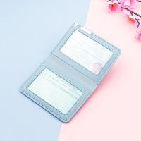 Men Card Holder 2 Card Slot Driving License Holder Women PU Leather Passport Holder Cover ID Card Ticket Pouch Bag Protector Card Holders