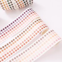 1 Roll Watercolor Polka Dot Sticker Journaling Accessories Scrapbooking Diy Color Label Sticker Stationery Gift Stickers Labels