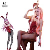 ROLECOS Anime DARLING In The FRANXX Cosplay Costume Zero Two Bunny Girl Cosplay Costume 02 Sexy Women Jumpsuit Red Leather Suit