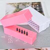 1PC 30 Hole Grinding Head Storage Box Manicure Electric Nail Grinding Nail Drill Bits Container Container Display Tool Box 1