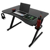 Ergonomic Gaming Desk E-sports Computer Table PC Desk Gamer Tables Workstation With Cup Holder &amp; Headphone Stand HWC