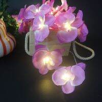 [Ricky Lighting] Unique Handmade Orchid LED String LightsAA แบตเตอรี่ Floral Holiday FlowerEvent Party Garland DecorationBedroom Decoration