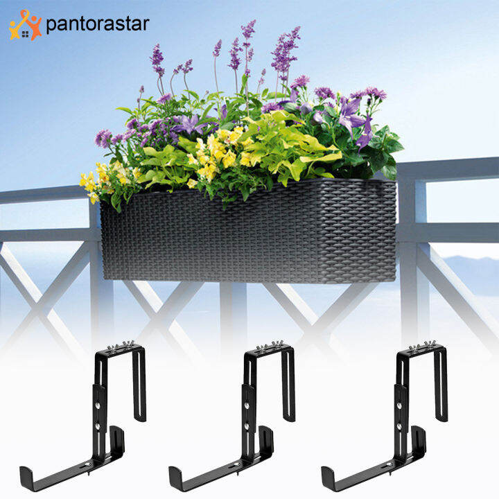 [pantorastar] Hook Adjustable Planter Box Bracket Brackets For Window