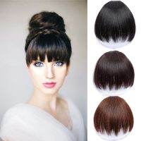 LUPU Synthetic Hair Women 39;s Bangs Short Hair Clips Natural Black Solid Color