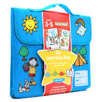 Original English picture book gold stars my learning bag ages 3-5 operation schoolbag exercise book 3-5 years old with reward sticker learning poster math English