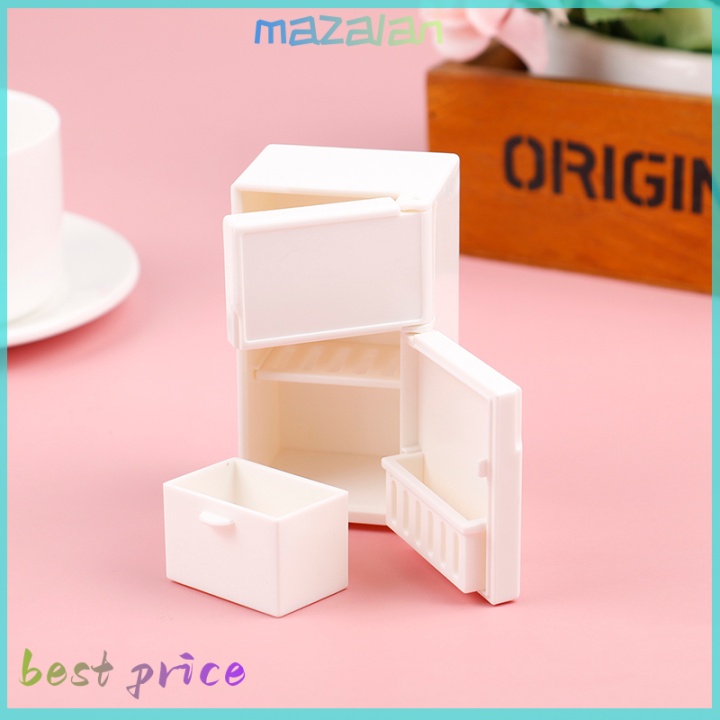 mazalan-dollhouse-miniature-bench-ตู้เย็นของเล่นห้องครัวเฟอร์นิเจอร์ตกแต่งบ้าน