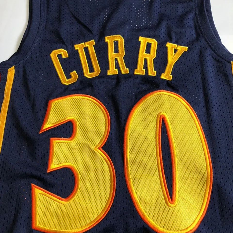 Men's Mitchell & Ness Stephen Curry Navy Golden State Warriors 2009  Hardwood Classics Authentic Jersey
