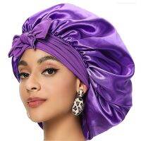 【cw】 Hat Hot Selling Bonnets Hijabs New Wide Brim Tail Extra Large Cap Round Adult Nightcap