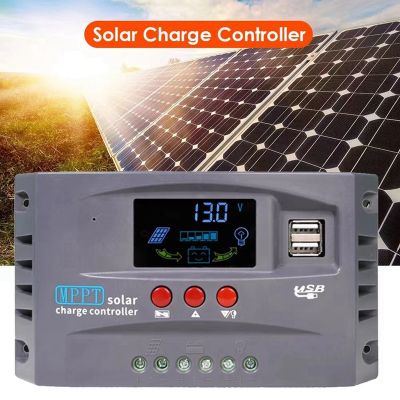 12V 24V MPPT Solar Charging Controller Smart MPPT Controller Display Dual USB Voltage Stabilizing Controller (10A)