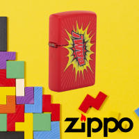 Zippo BAM! With Yellow Burst Comic Book Punch Red Matte Custom , 100% ZIPPO Original from USA, new and unfired. Year 2022