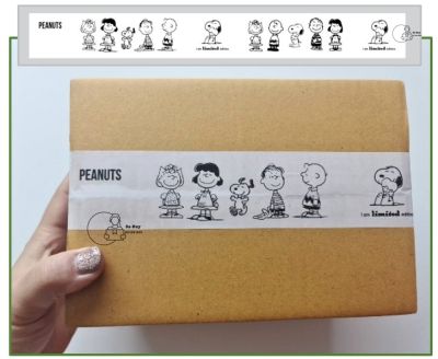 [LTD] เทป สนู้ปปี้ Snoopy กว้าง2นิ้ว 100หลา เทปขาวลายดำ เทปแพ็คของ เทปลายการ์ตูนสีขาว เทปลายน่ารัก พร้อมส่งจากไทย