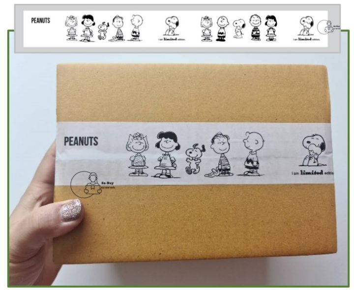 ltd-เทป-สนู้ปปี้-snoopy-กว้าง2นิ้ว-100หลา-เทปขาวลายดำ-เทปแพ็คของ-เทปลายการ์ตูนสีขาว-เทปลายน่ารัก-พร้อมส่งจากไทย