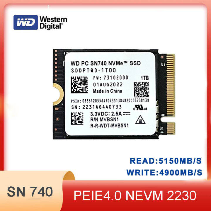 Western Digital WD SN740 2TB 1TB 512GB M.2 SSD 2230 NVMe PCIe Gen