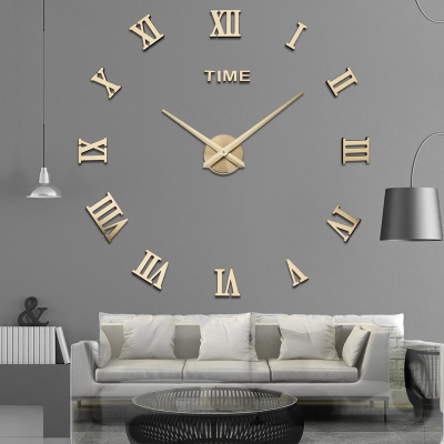 3D Acrylic Mirror Wall Clock Diy Quartz Watch Still Life Clocks Modern Home Decoration Living Room Stickers