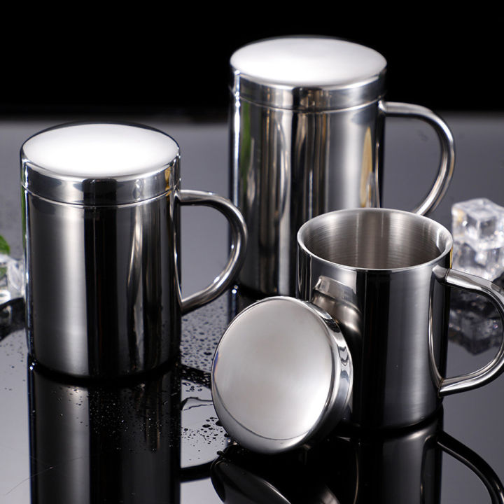 Stainless Steel Coffee Mugs 200ml Metal Thermal Coffee Tea & Beer Cup Mug