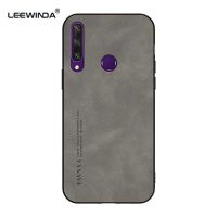 สำหรับ Y6P Huawei 2020เคสโทรศัพท์แสงหรูหราผิวเปลือกแกะเคส TPU ฝาหลังต่อต้านการตก