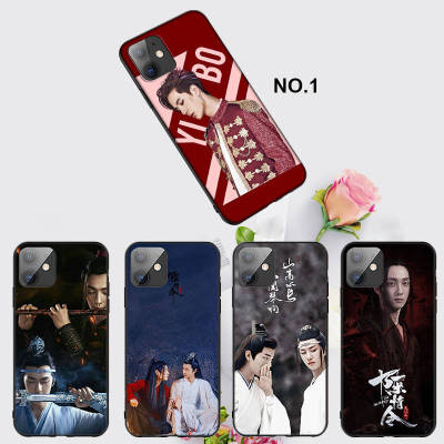 Casing หรับ iPhone 14 13 11 Pro Max 11 Mini 8+ 8 Plus The Untamed Wang Yibo Pattern Phone เคสโทรศัพท์ อ่อนนุ่ม TPU Shockproof Black ปก