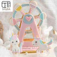 SHUBA พิมพ์วุ้นซิลิโคน แม่พิมพ์ซิลิโคน แม่พิมพ์วุ้น 3ชิ้น/เซ็ต DIY เด็ก ลมเด็ก แม่พิมพ์บิสกิต ขนมF Ondant แม่พิมพ์ตัดคุกกี้ เครื่องมืออบ ตกแต่งเค้ก แม่พิมพ์นูน