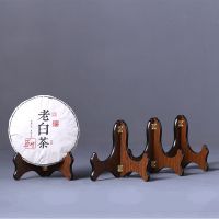 ◐∋ Pu er tea saucer wooden support cake plate white shelf displays brick set spare parts