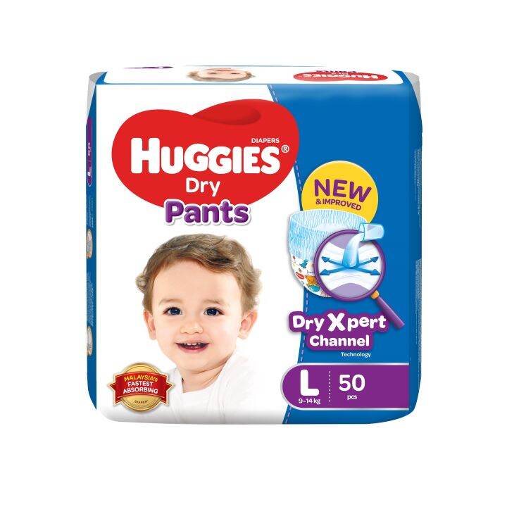 [Bundle Of 2] Huggies Dry Pants SJP L 50's Lazada