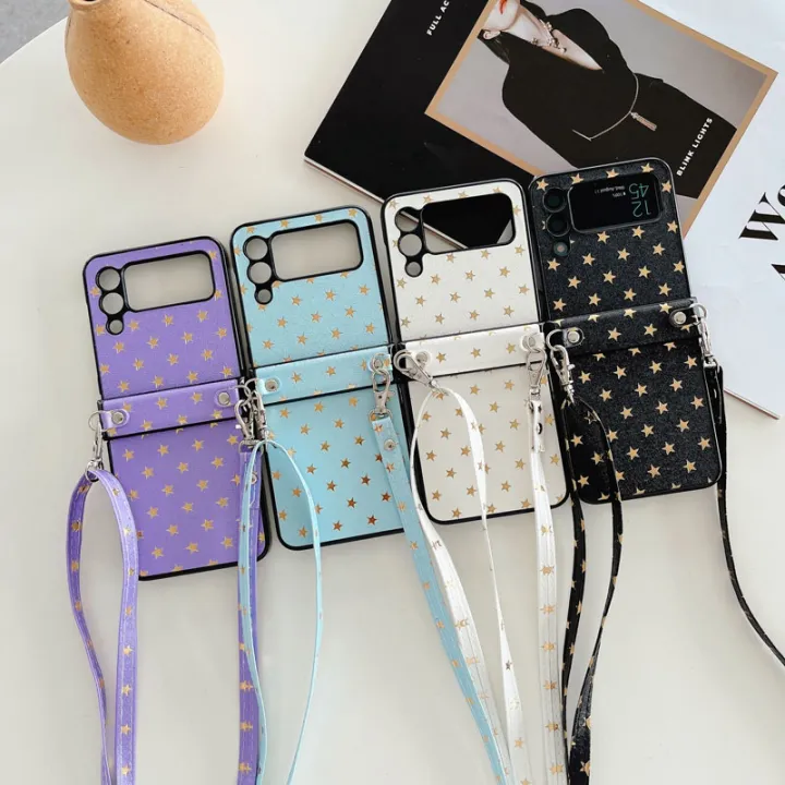 Z Flip 4 Casing Case for Samsung Galaxy Z Flip 3 Z Flip 4 3D Star Hinge