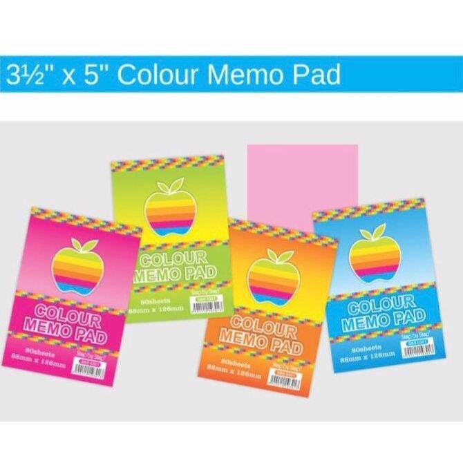 Colour Memo Pad 80 sheets Lazada
