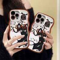 เคส Tizzie Realme เอชพี C25 10 C53,C55 C31 C30 C35 C21Y C25Y C11แมวการ์ตูนน่ารัก C17ขอบคลื่นคริสต์มาสเนื้อนุ่มเคสหยักสำหรับโทรศัพท์ดองเซียง