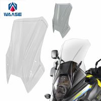 ##Waase สำหรับ Suzuki V-Strom 650 XT 650XT ผจญภัย DL650 DL650XT ADV กระจกบังลมกระจกรถยนต์กันลมกระจกหมวกหน้าจอกระบังกันลมมือจับมอเตอร์ไซค์