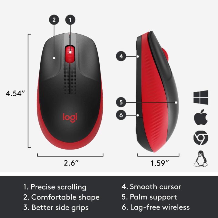 logitech-m190-full-size-wireless-mouse-สีแดง-เมาส์ไร้สาย-ของแท้-ประกันศูนย์-1ปี-red
