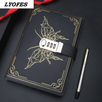 Retro Password Book with Lock Diary Korean Version of Hand Ledger Creative Notepad Female Student Notebook Notebook Stationery