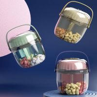 Mini Medicine Box Drug Box Pill Case Moisture Proof Pill Box Rotating Lid Weekly Pillbox Pill Splitters Vitamin Pill Organiser Medicine  First Aid Sto