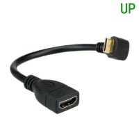 อะแดปเตอร์แปลง Mini Hdmi ขึ้น/ลง/ซ้าย/ขวาใช้ได้กับ Hdmi-สายแปลงตัวผู้เป็นตัวเมียสายการขยายเครื่องแปลงเครื่องเชื่อมต่อ M-F