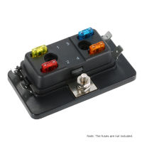 4 Way Mini Blade กล่องฟิวส์ผู้ถือ APM ATM 5A 10A 25A สำหรับรถเรือ Marine Trike 12V 24V