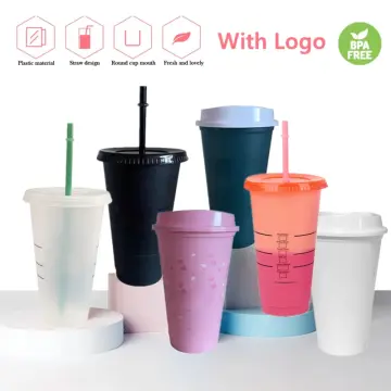 hard reusable BubbLe Tea cup disposable plastic milk tea boba cup for party  with disposable lid and straw verrine glasses goblet