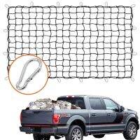 ❒△ Cargo Nets For Pickup Trucks 180x120cm Heavy Duty Truck Bed Net With 12Pcs Metal Carabiners Hooks Bungee Netting Car Accessories