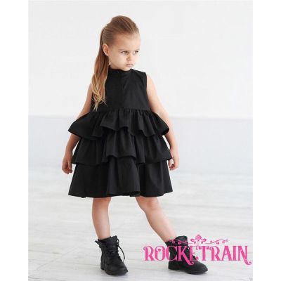 IOI-Toddler Kids Baby Party Princess Ruffle Tutu Princess Formal Dress Girls