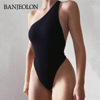 BANJEOLON เซ็กซี่แขนกุดบิกินี่ ชุดว่ายน้ำ ข้ามไหล่ นู้ด ชุดว่ายน้ำผู้หญิง BAN321