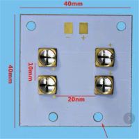 Uv-โมดูล Led สำหรับ3d เครื่องพิมพ์40วัตต์ Led Uv Violet 6565 365-370nm 380-385nm 395-400nm 400-405nm 40*40มม.ชุดเชื่อมต่อ