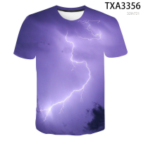 Lightning New 2023 Summer Summer 3D T Shirts Casual Boy girl Kids Fashion Streetwear Printed T-shirt Men Women Children Cartoon Tops Tee fashion versatile t-shirt