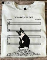 The Sound Of Silence Unisex Cute Cat Pet Funny T Shirt Vintage Shirts For Cotton Tee Shirts Xs-5Xl Unisex