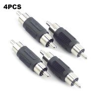 4 Pcs/lot Dual RCA Male to Male RCA Coupler Connector Adapter AV Cable Plug CCTV Connector Video Audio