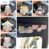 LOUISIS Cinnamoroll ที่ใส่แว่นตารถยนต์ Kuromi ปอมปอมปุริน Pachacco คลิปจัดเก็บบังแดดรูปคิตตี้ แว่นตาติด การจัดเก็บข้อมูล คลิปแว่นตาบังแดดอัตโนมัติ apricoroll ที่บังแดดรถยนต์