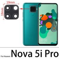 เลนส์กระจกกล้องถ่ายรูปหลังสำหรับ Huawei Nova 3 5T 5 5i 5T 5z 8 Pro Se เลนส์กระจกกล้องถ่ายรูปกระจกกล้องมองหลังพร้อมอะไหล่ซ่อมแซมที่ดี