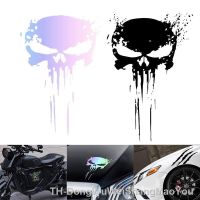 ❅❆✔ 1pcs Motorcycle Stickers Skull Demon Claw HAHA Decals Stickers for Motorcycle Car Helmet Black Laser Reflective Moto Decals