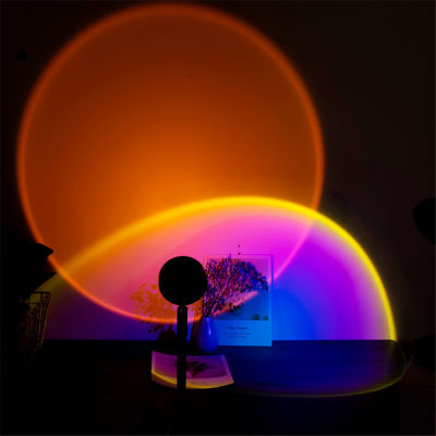 USB Sunset Projection Lamp Creative Led Night Lights Bedside Table Lamp for Home Living Room Bedroom Background Wall Decoration